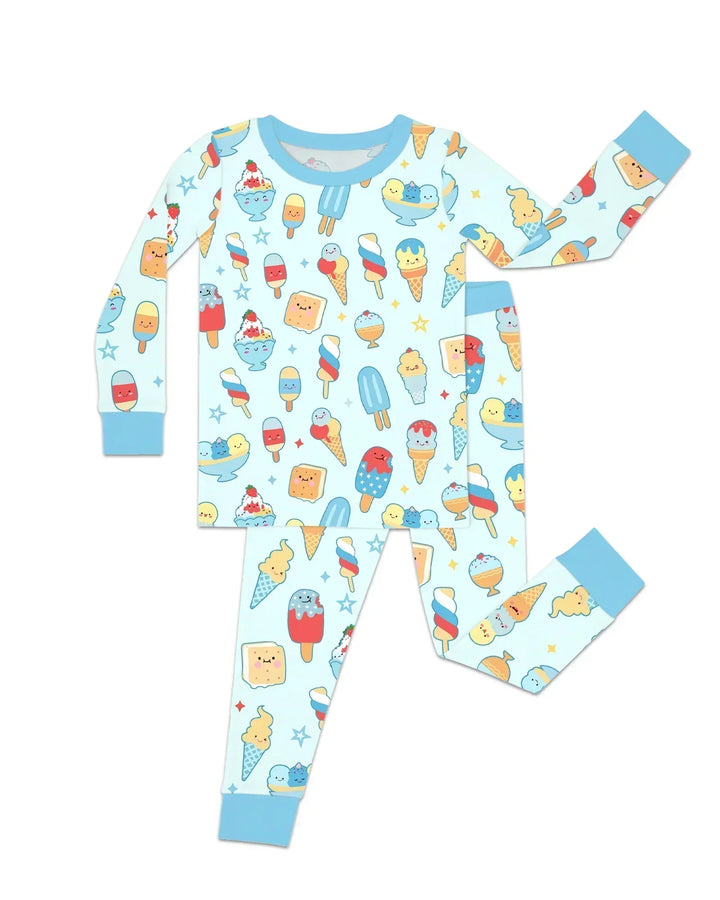American Ice cream Bamboo Two Piece Long Sleeve Pajama Set