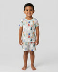 Enchanted Happy Kitty Family Matching Bamboo Two Piece Short Sleeve Shorts Pajama Set