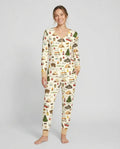 Outdoor Camping Adventure Family Matching Bamboo Women Pajama Set
