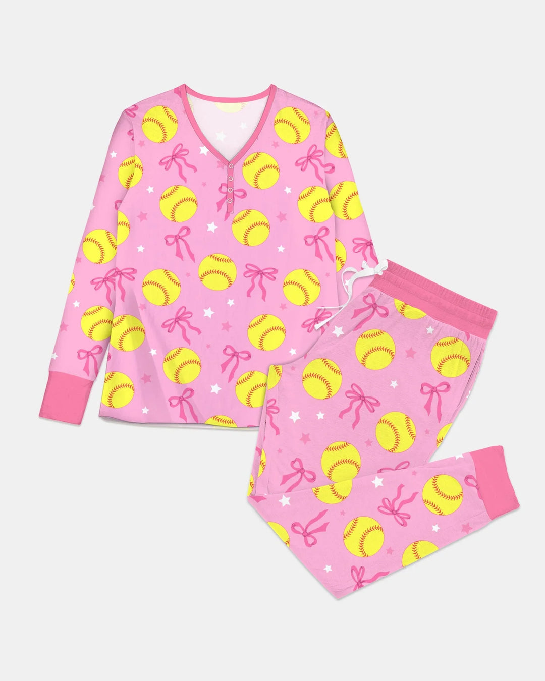 Softball Lovers Bamboo Women Pajama Set