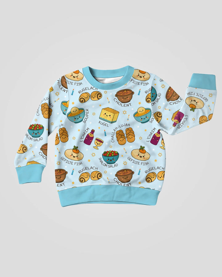 Shabbat Shalom Bamboo Crewneck Sweatshirt