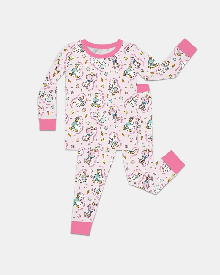 Easter Silly Goose Bamboo Two Piece Long Sleeve Pajama Set