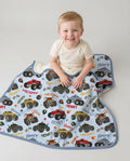 Personalized Monster Truck Bamboo Blanket
