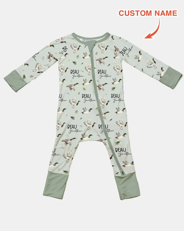 Custom Name Mallard Duck Bamboo Convertible Zippy