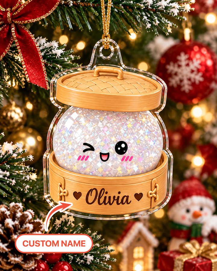 Cute Dumpbling Baby Personalized 1-Side Photo Acrylic Ornament