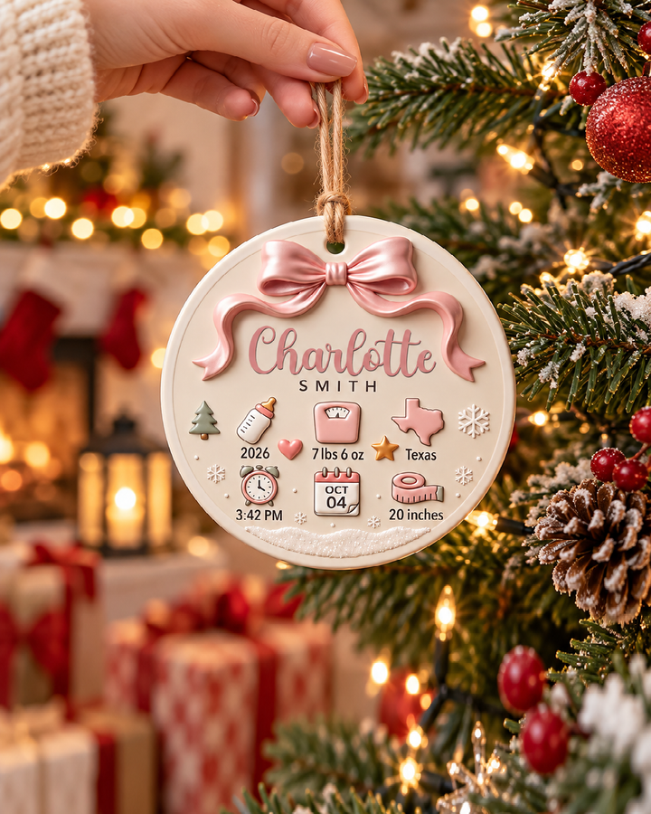 Baby First Christmas Ceramic Ornament