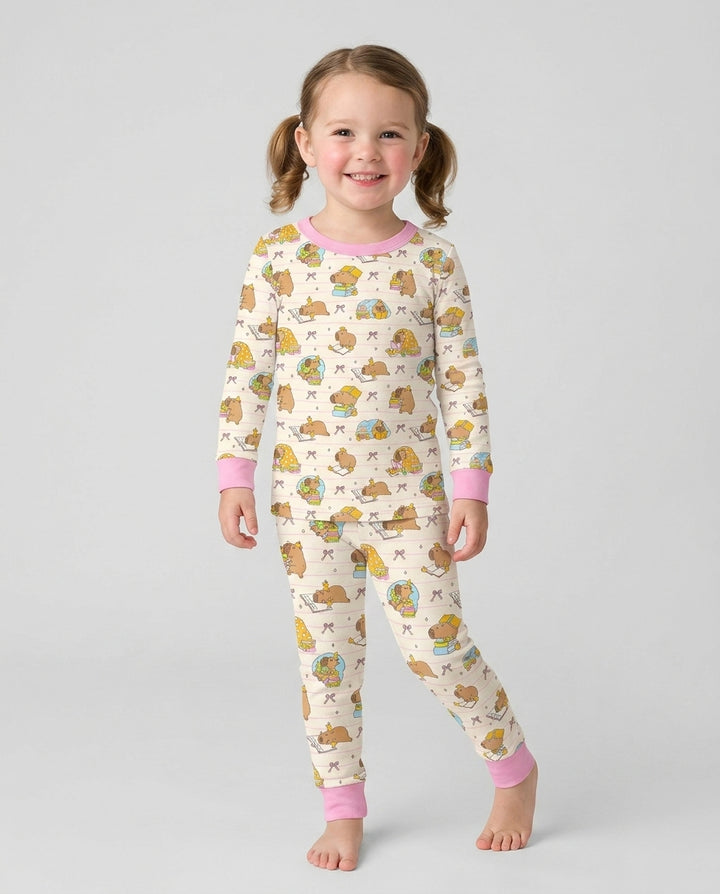 Template Bamboo Two Piece Long Sleeve Pyjamas Set