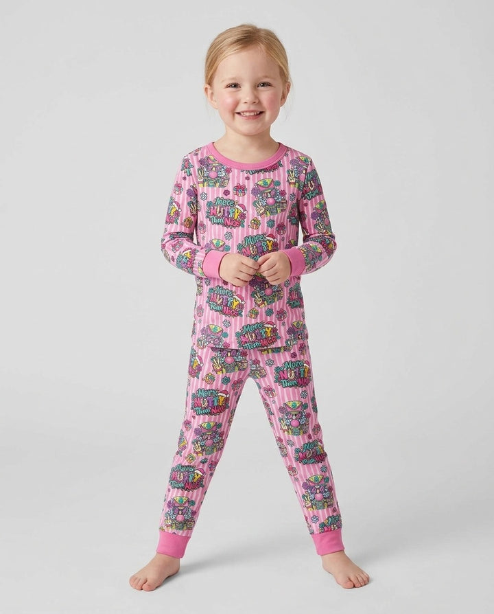 More Nutty Than Nice Bamboo Two Piece Long Sleeve Pajama Set