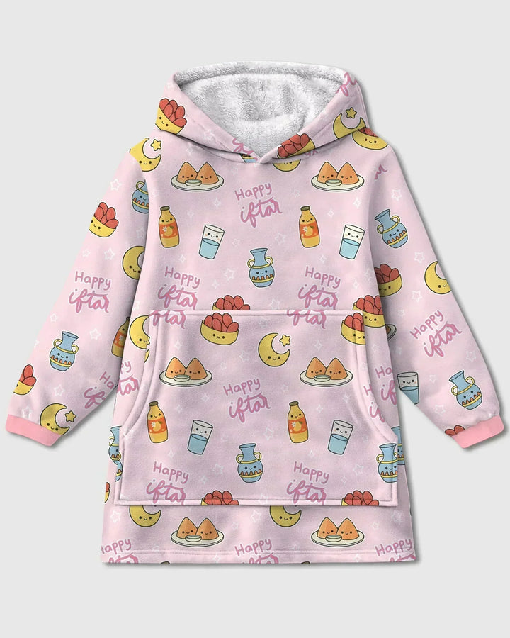 Iftar Party Wearable Bamboo Blanket Hoodie