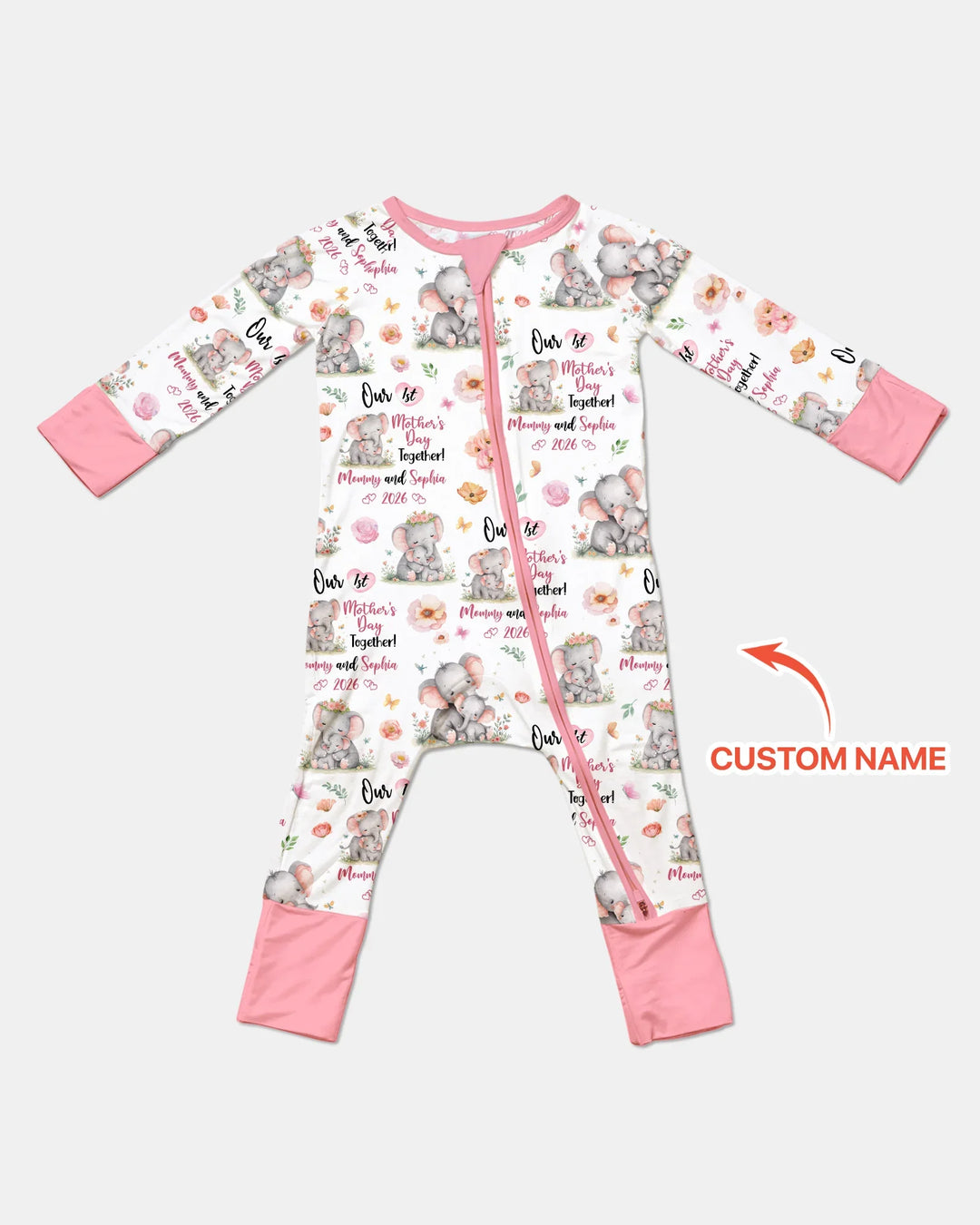 Personalized Our 1st Mother's Day Together Bamboo Convertible Zippy