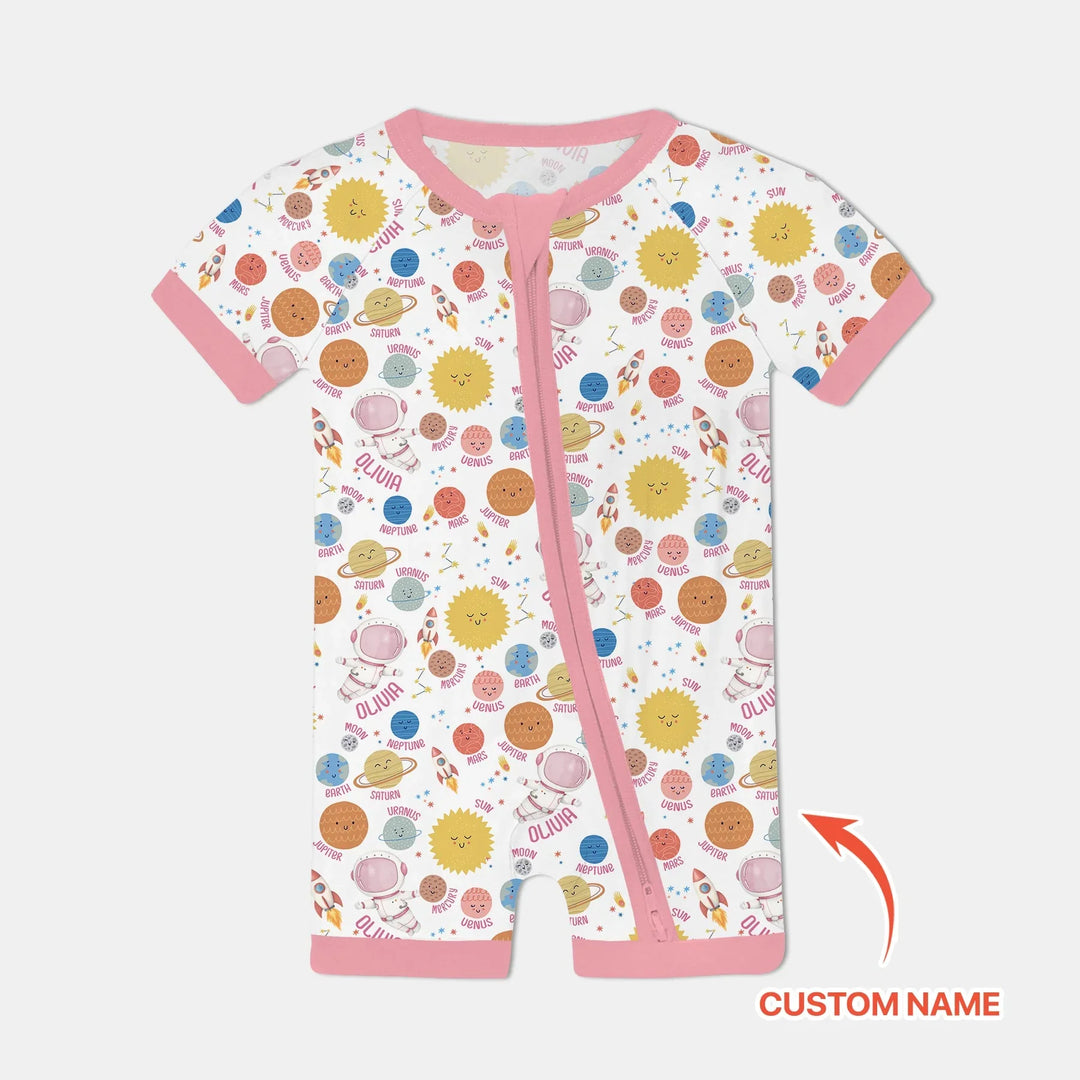 Custom Name Little's Kid into Universer Bamboo Shorty Zippy