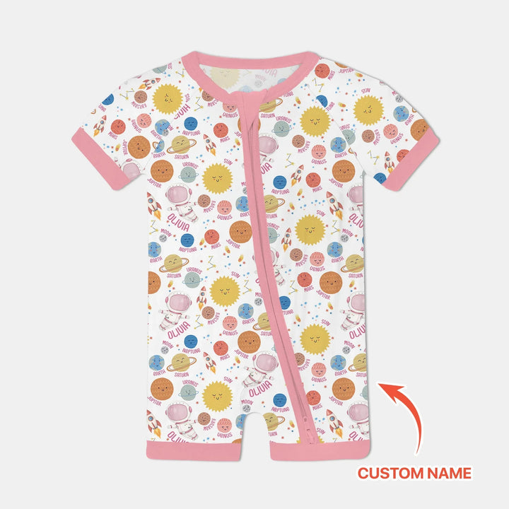 Custom Name Little's Kid into Universer Bamboo Shorty Zippy