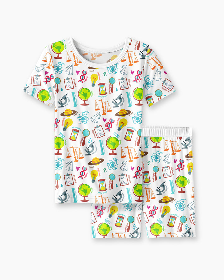 Template Bamboo Two Piece Short Sleeve Shorts Pyjamas Set