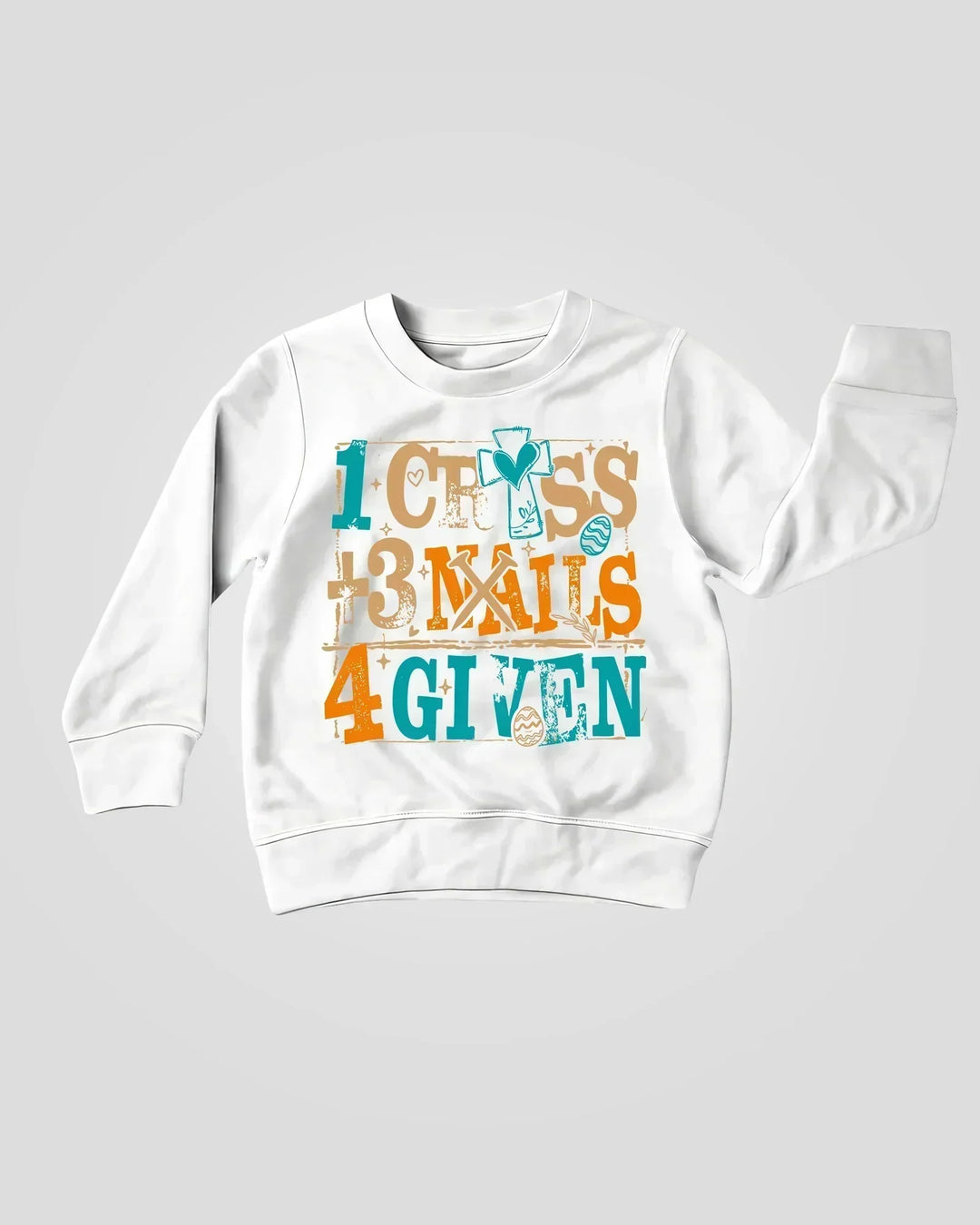 1 Cross 3 Nails 4 Given Bamboo Crewneck Sweatshirt