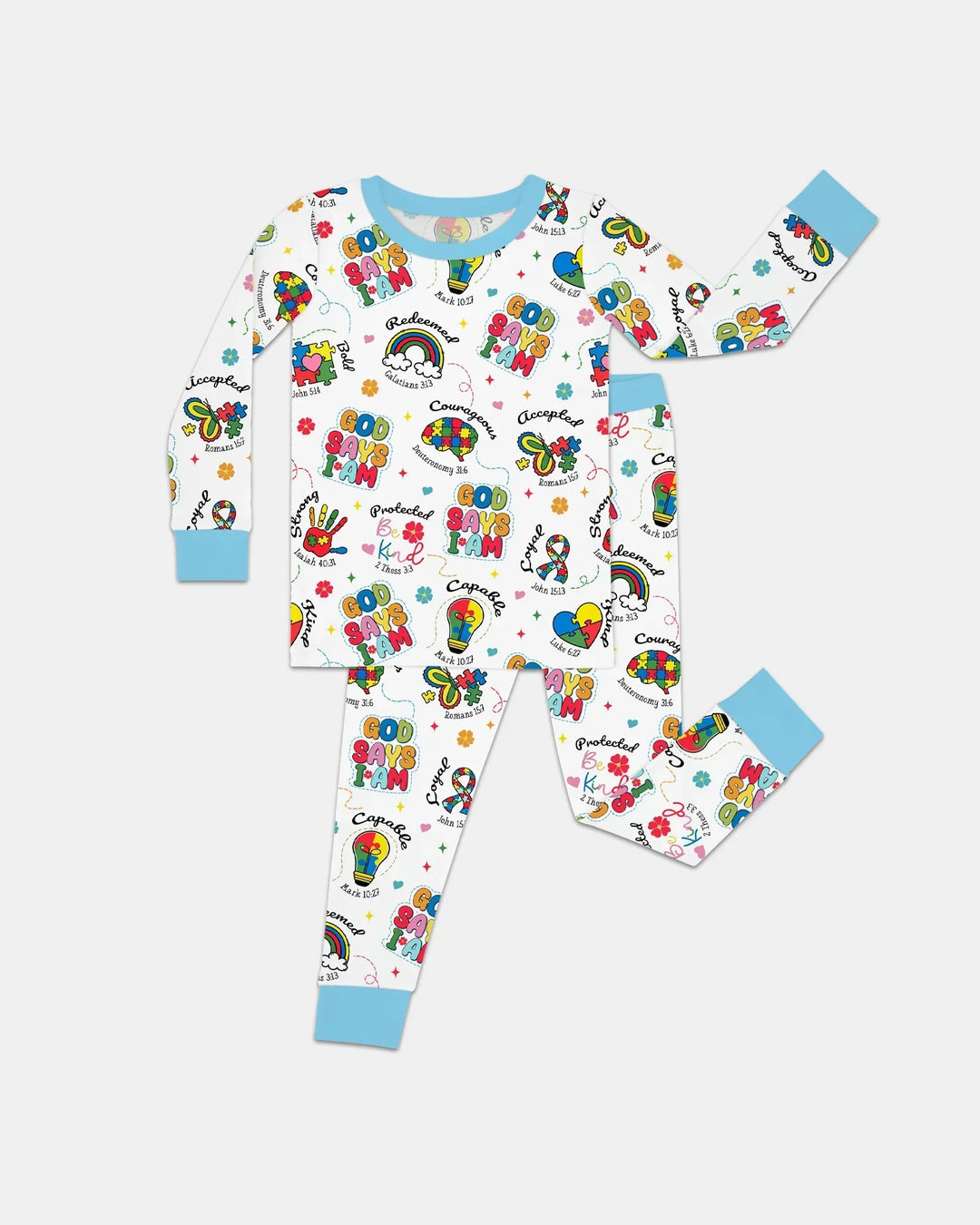 God Says I am Different Bamboo Two Piece Long Sleeve Pajama Set