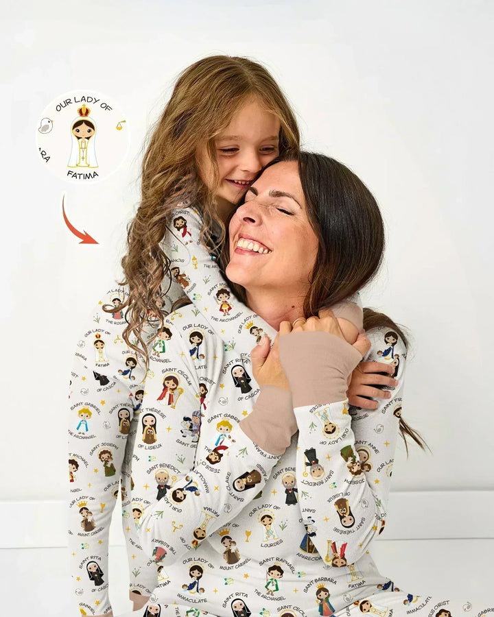 Pray For Us Family Matching Bamboo Women Pajama Set