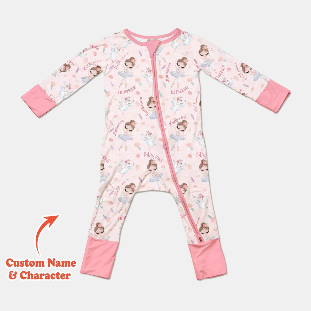 Custom Name Ballerina Doll Bamboo Convertible Zippy