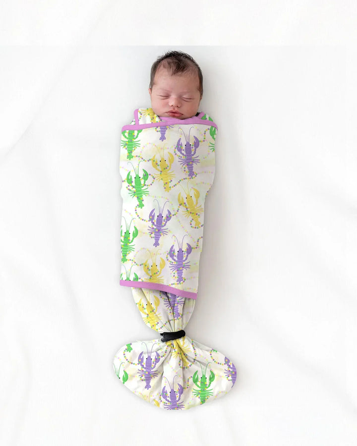 Mardi Gras Crawfish Family Matching Bamboo Sleep Bag Swaddler