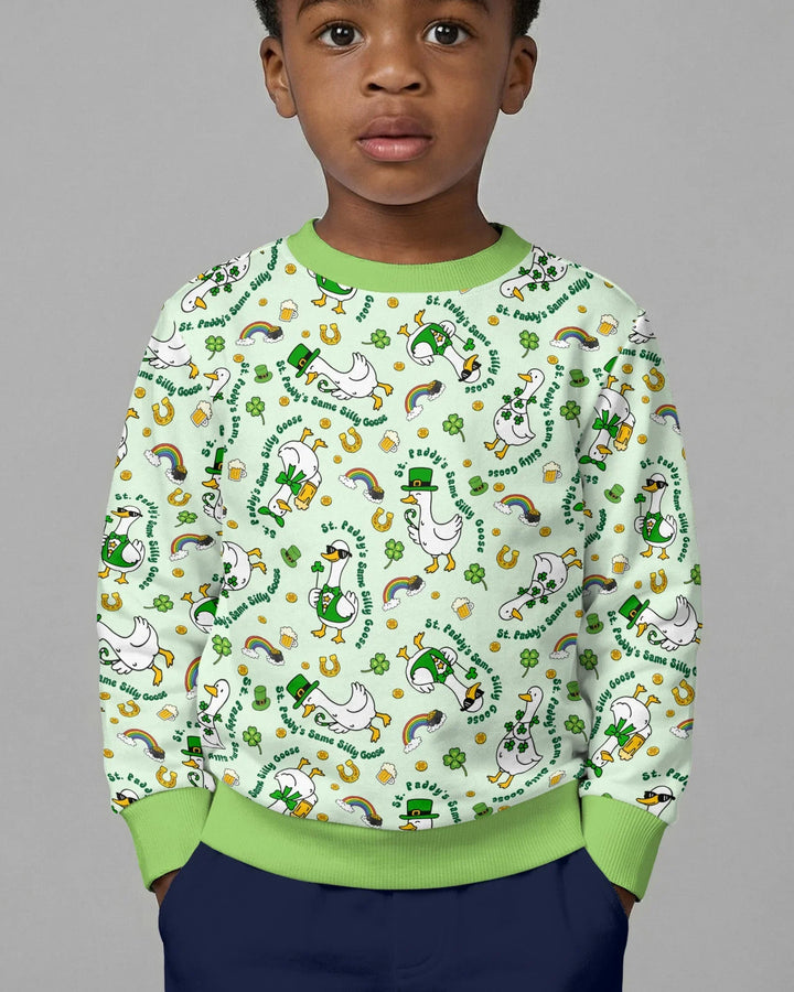 St. Patrick's Day Silly Goose Bamboo Crewneck Sweatshirt
