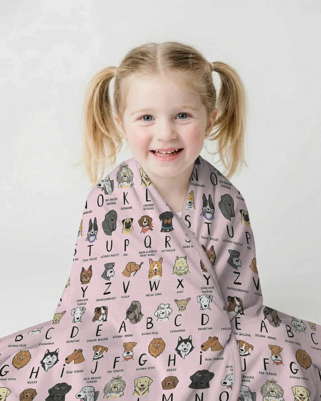 Funny Dogs Alphabet Bamboo Blanket