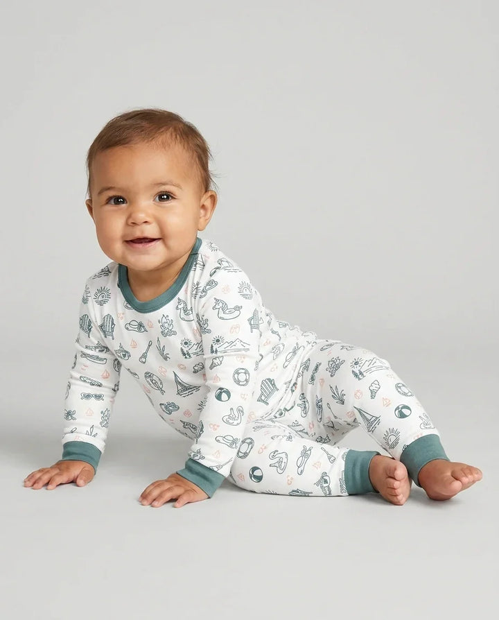 Lake Vibe Bamboo Two Piece Long Sleeve Pajama Set