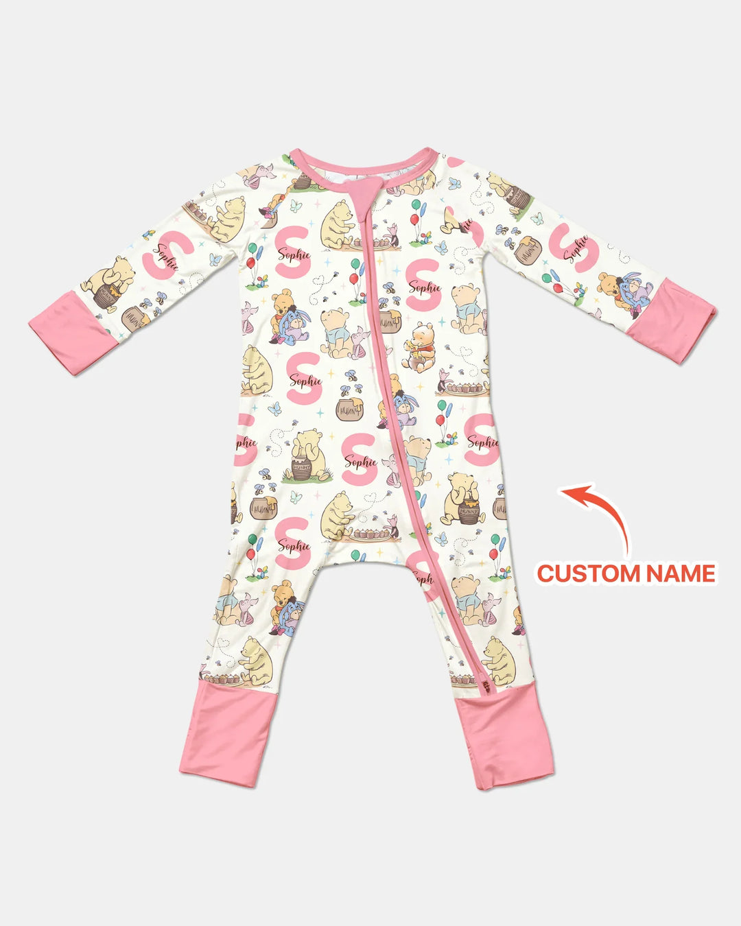 Honey Bear Monogram Bamboo Convertible Zippy