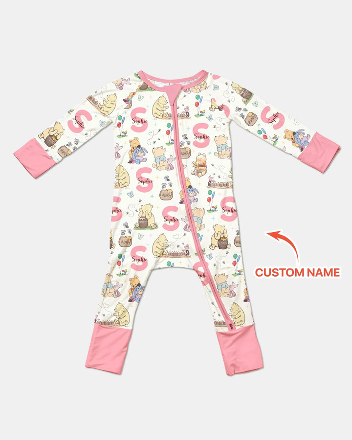 Honey Bear Monogram Bamboo Convertible Zippy