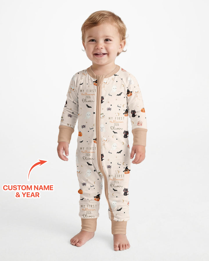 Personalised Baby First Halloween Bamboo Convertible Zippy