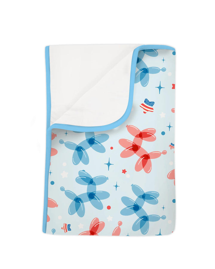 American Balloon Dog Party Bamboo Blanket
