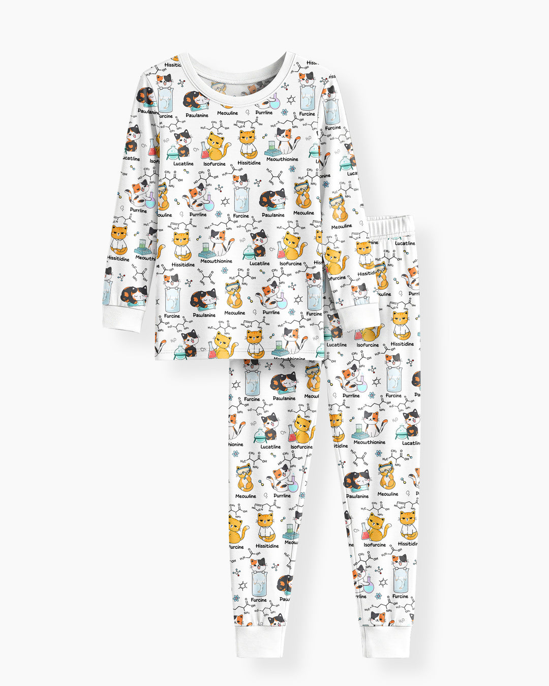 Biochemistry Cat Bamboo Two Piece Long Sleeve Pajama Set