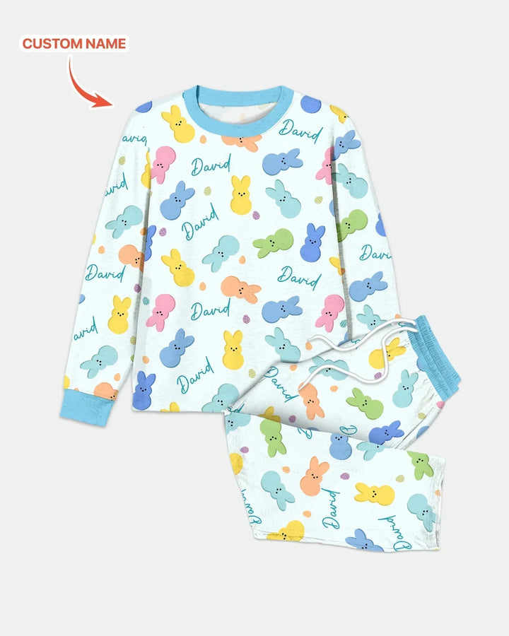 Personalized Easter Bunnies Family Matching Bamboo Men's Pajama Set