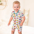Beep Beep Adventure Bamboo Two Piece Short Sleeve Shorts Pajama Set