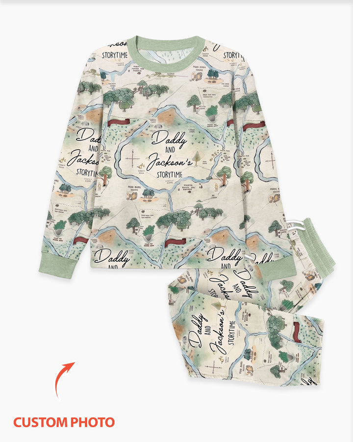 Mommy Daddy And Me Bedtime Story Family Matching Bamboo Men's Pajama Set