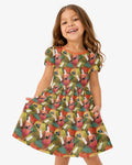 Big Pumpkin Field With Ghosts Bamboo Twirl Dress