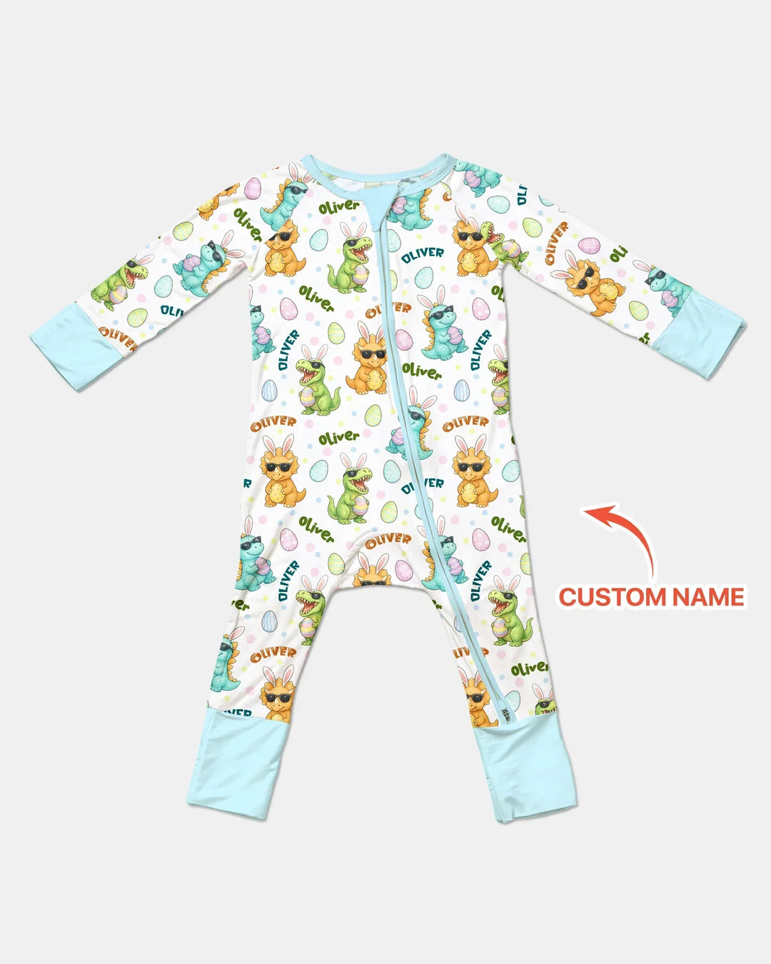 Custom Name Dinosaur on the Hunt Bamboo Convertible Zippy