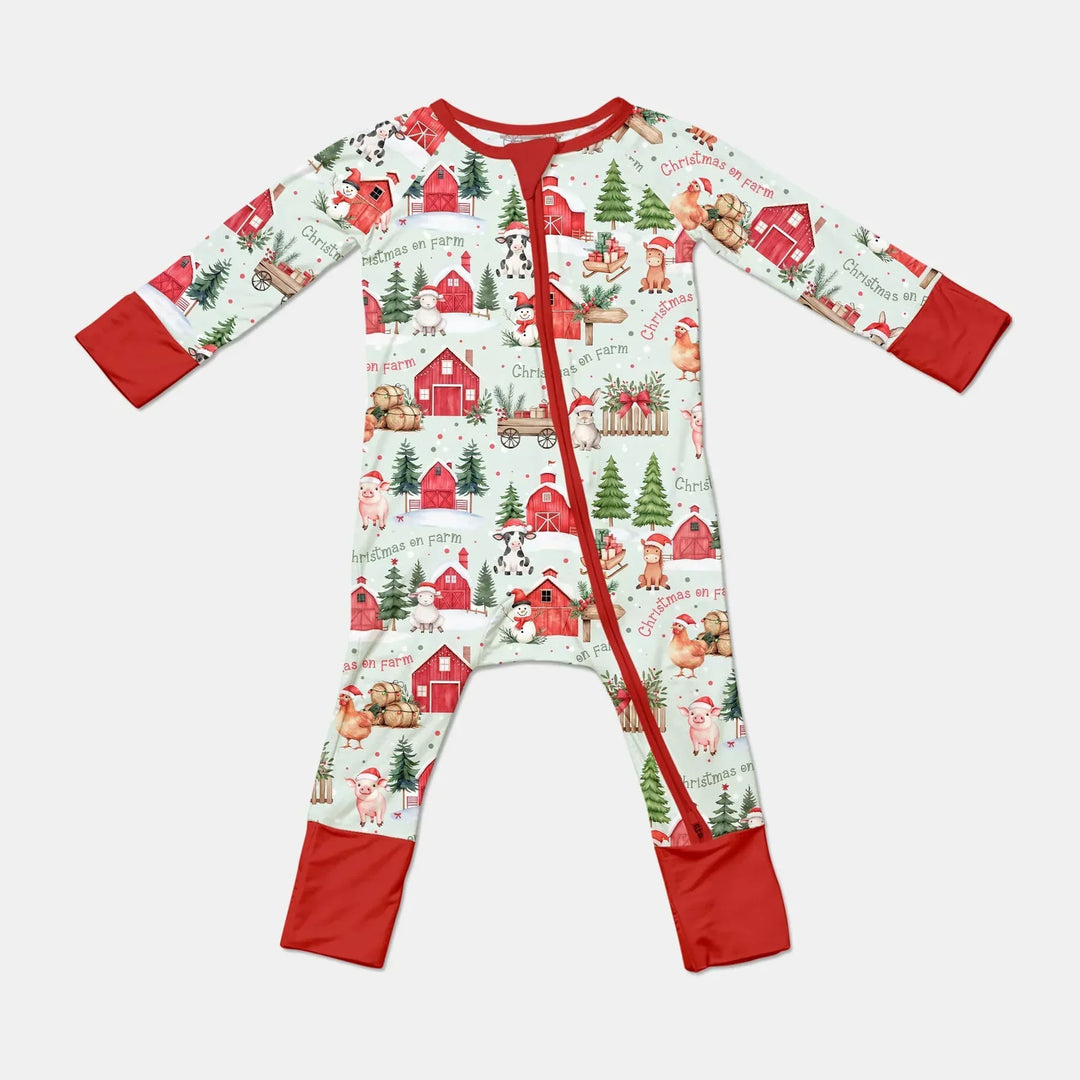 Christmas on Farm Bamboo Convertible Zippy