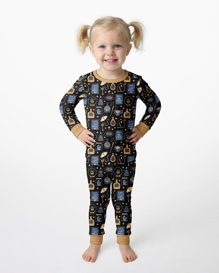 Good Witch Spell books and Potions Bamboo Two Piece Long Sleeve Pajama Set