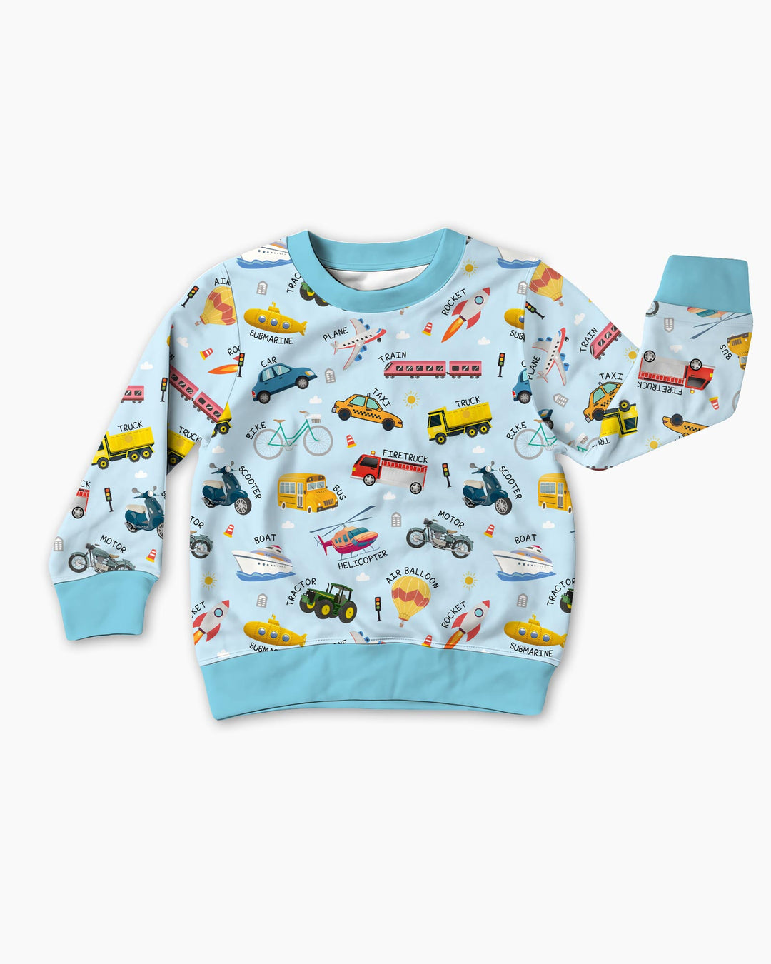 Vehicle Vocabulary Bamboo Crewneck Sweatshirt