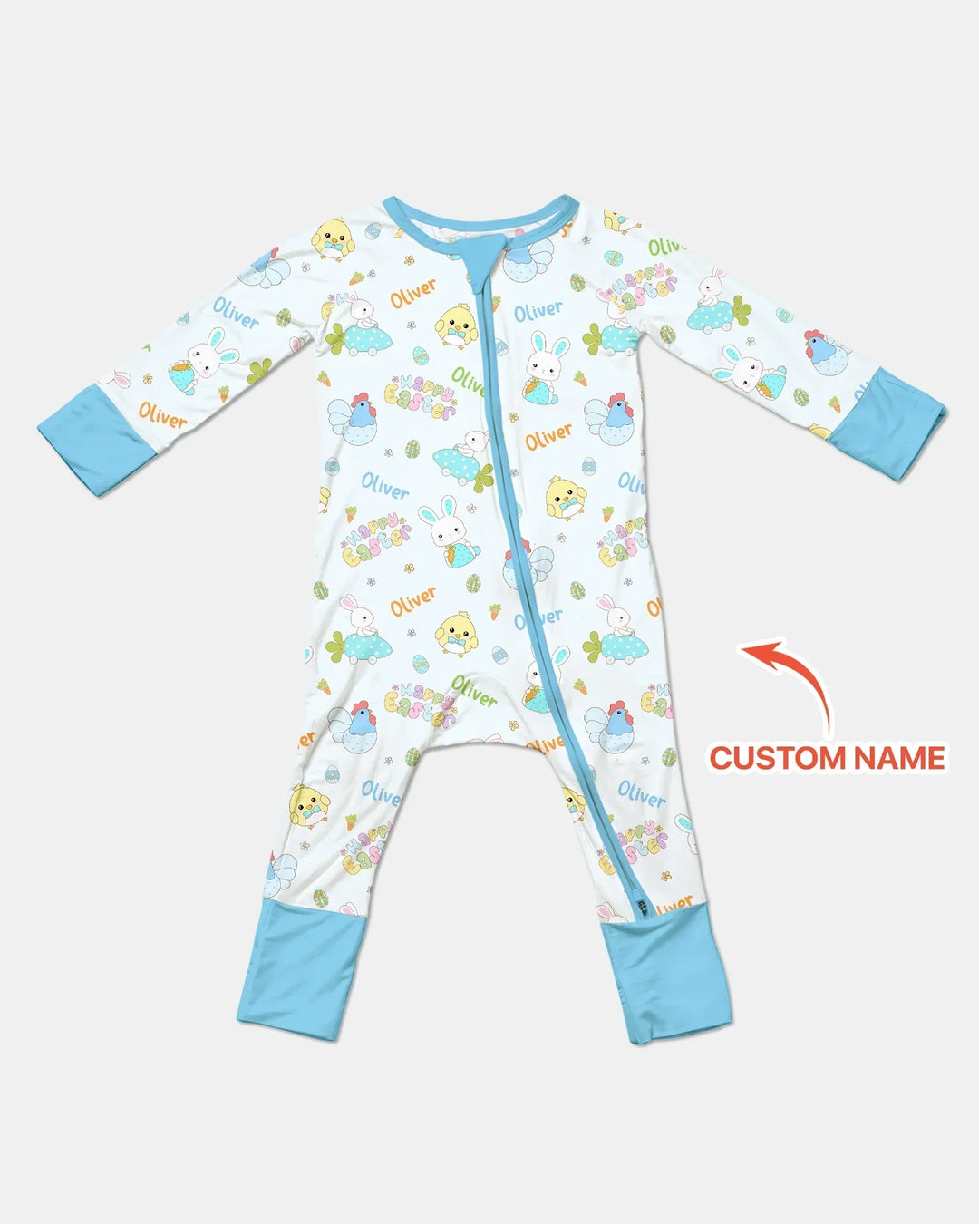 Custom name Happy Easter Bamboo Convertible Zippy