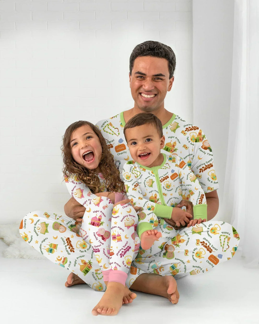 Ramadan Mubarak Matching Family Bamboo Men's Pajama Set