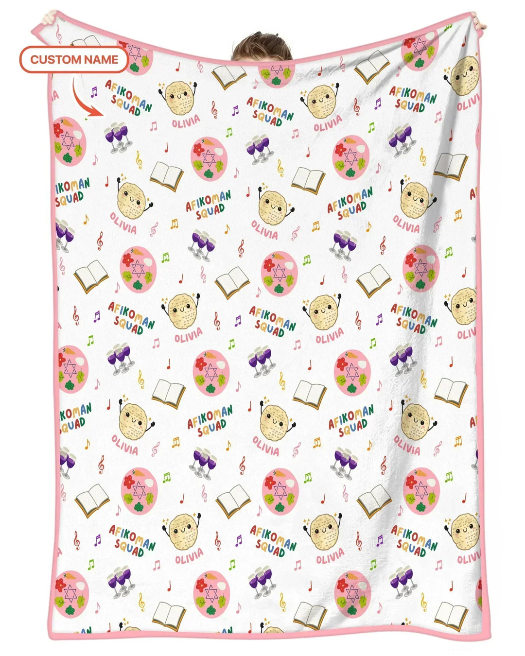Custom Name Passover Afikoman Squad Bamboo Blanket