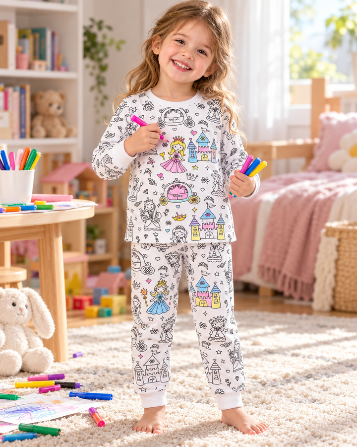 All Colorable Bamboo Two Piece Long Sleeve Pyjamas Set