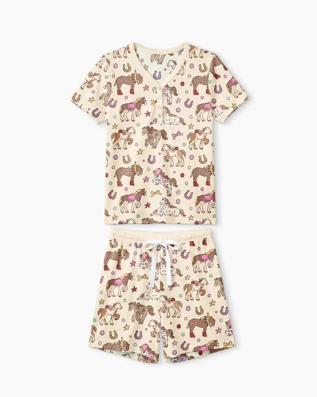 Lil' Buckaroo Bamboo Women Short Sleeve Short Pajama Set