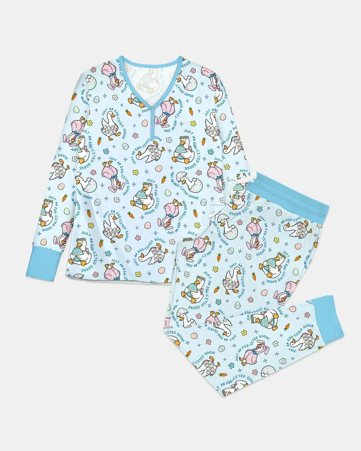 Easter Silly Goose Bamboo Women Pajama Set