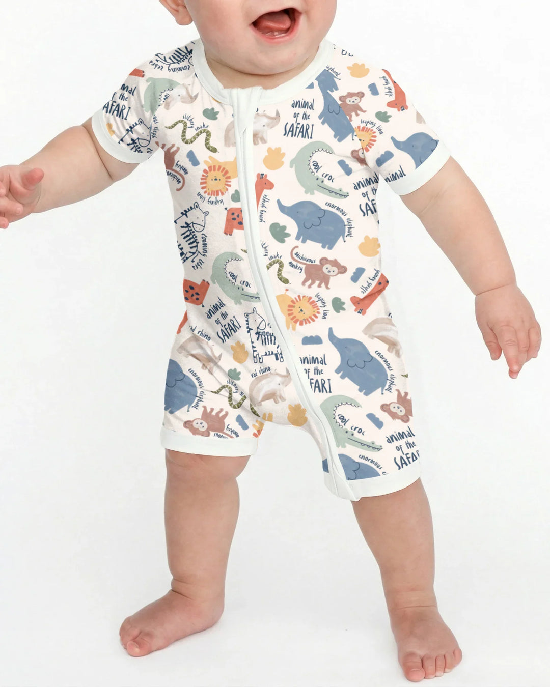 Funny African Animals Bamboo Shorty Zippy