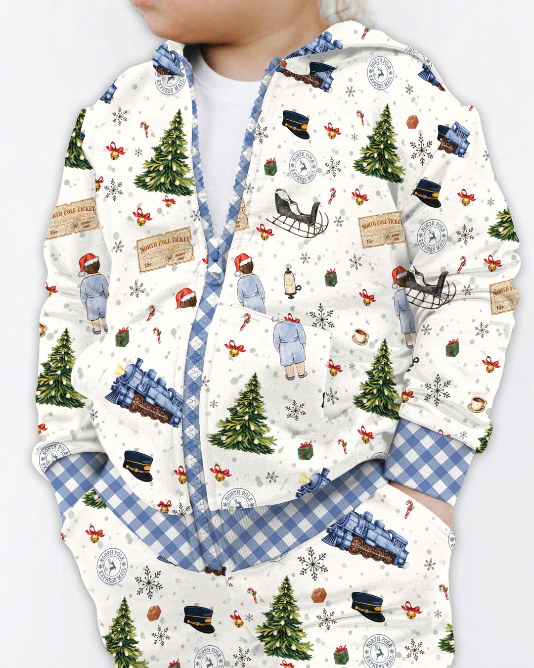 North Pole Adventure Bamboo Zip Hoodie