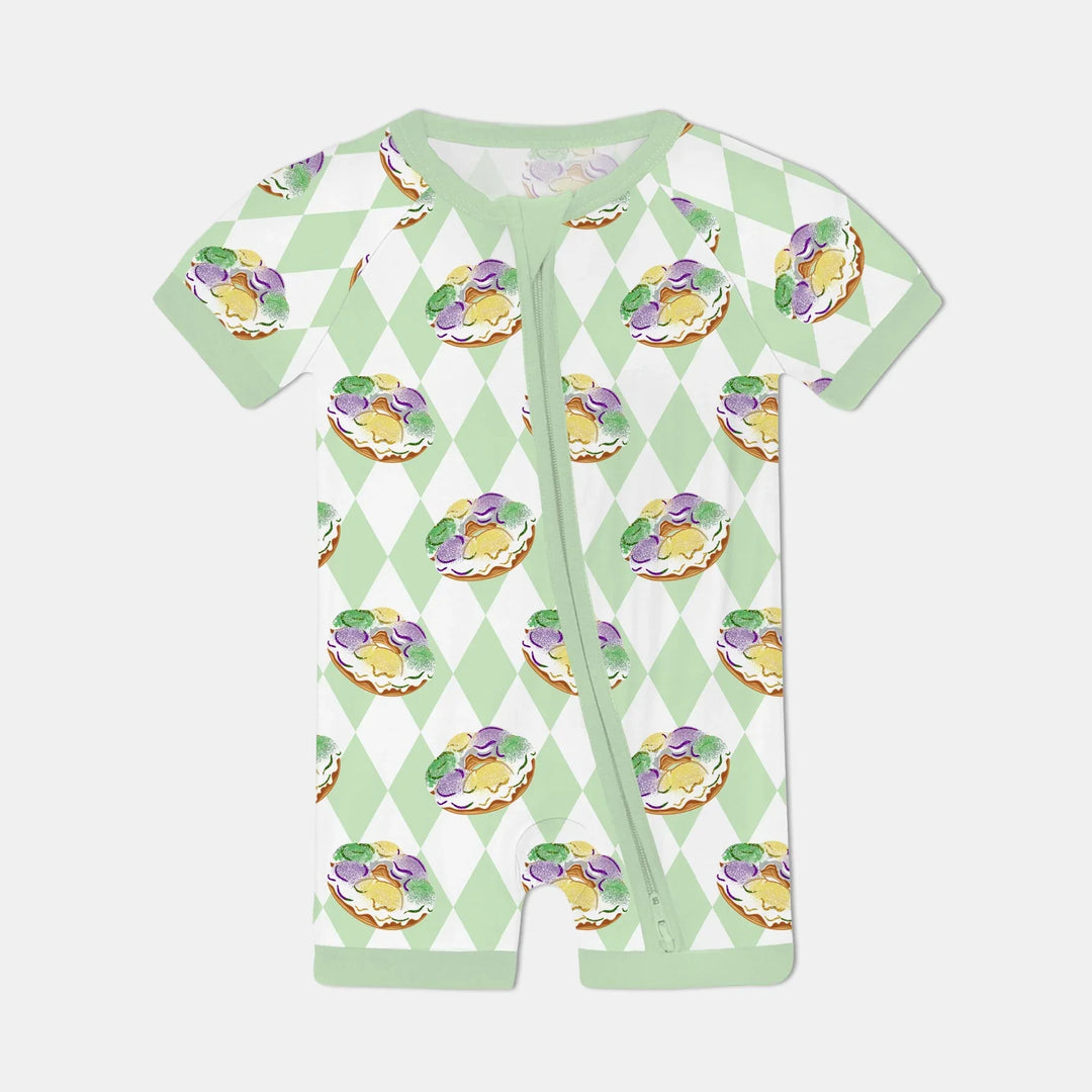 Mardi Gras Donut Bamboo Shorty Zippy
