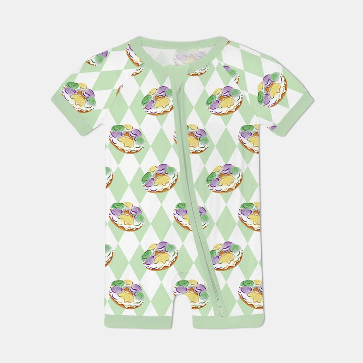 Mardi Gras Donut Bamboo Shorty Zippy