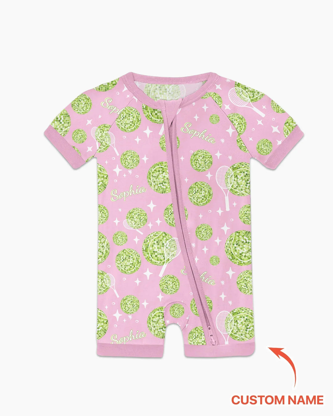 Tennis Disco Girl Party Matching Bamboo Shorty Zippy