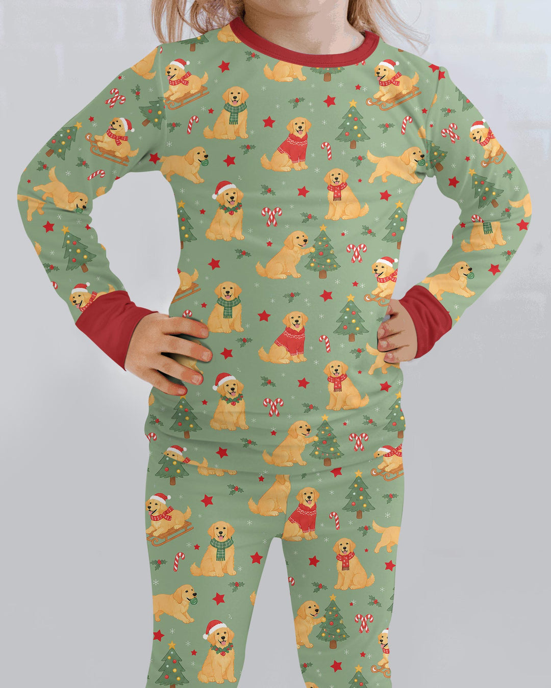Holiday Dog Bamboo Two Piece Long Sleeve Pajama Set